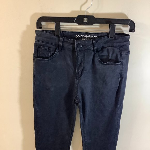 Dolce & Gabbana Vintage High Rise Basic Black Jeans Stretch - Picture 2 of 8